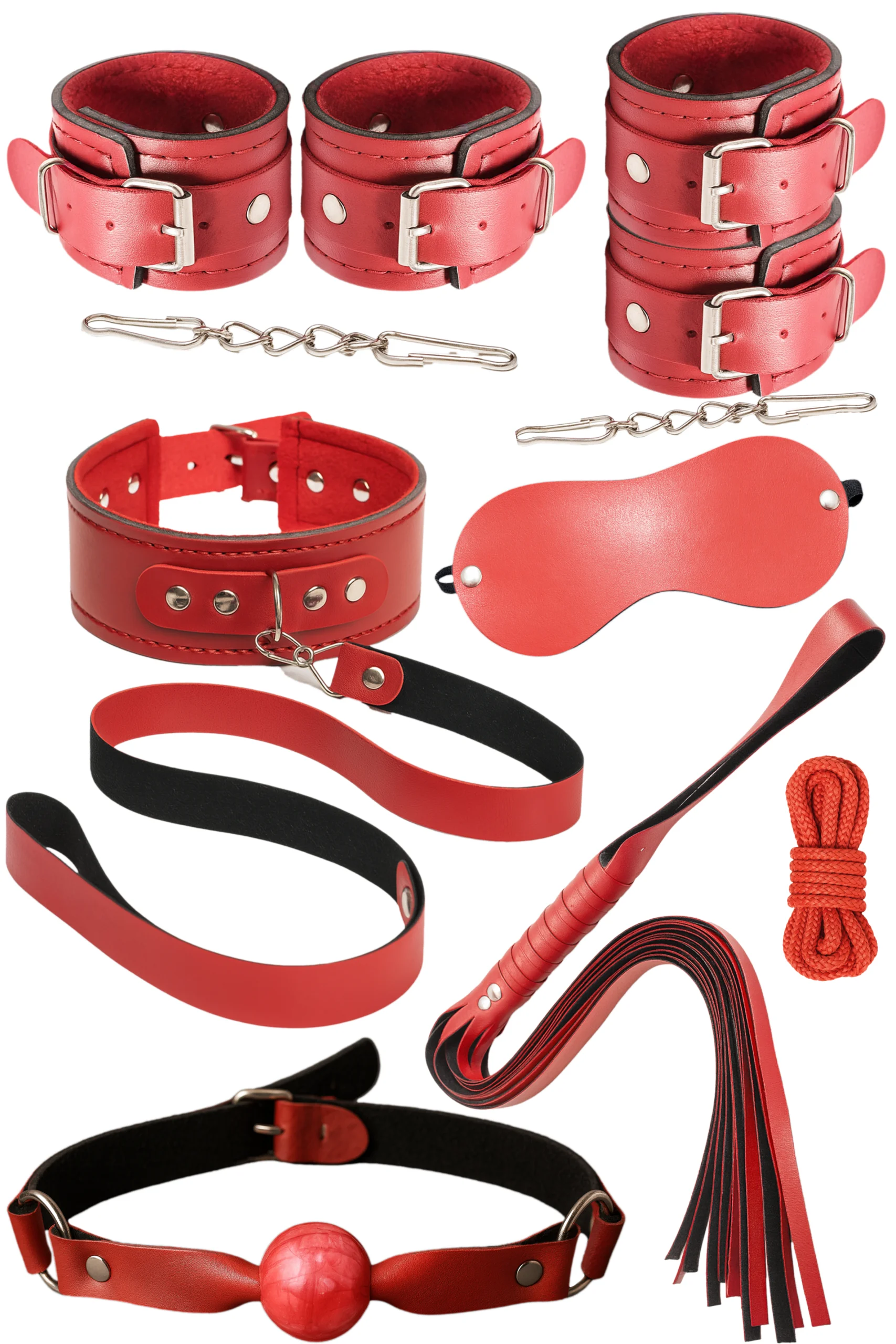 401 fantezi-aletleri-deri-bdsm-kirmizi-set